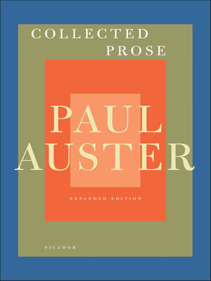 cover image of Collected Prose